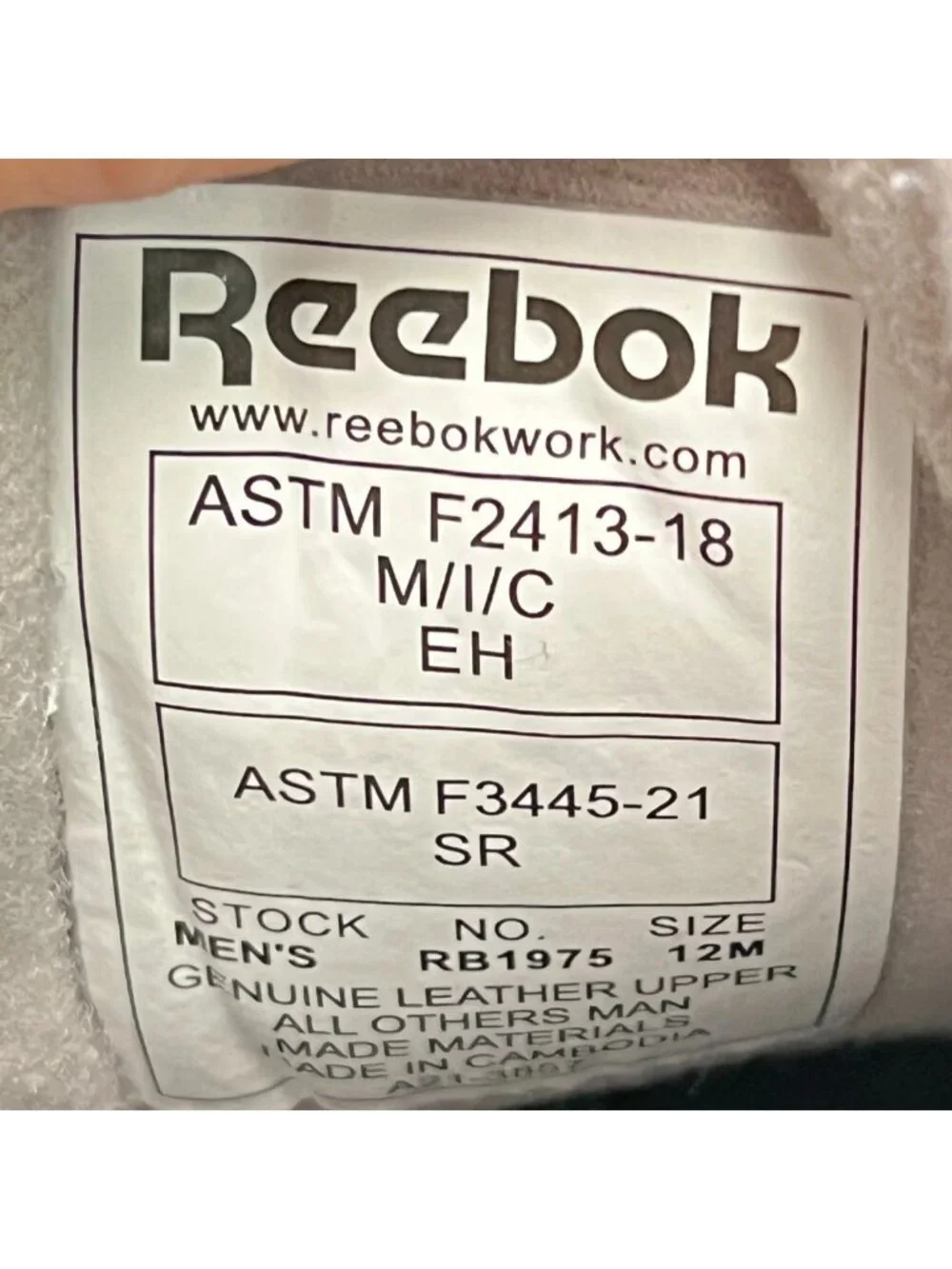 Reebok Leelap Retro Mens 12 Navy White Suede Steel Toe Safety Work Jogger Shoes